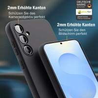 Hülle für Samsung Galaxy S25 Handyhülle Back Cover Silikon Case Bumper in Schwarz