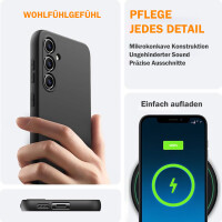 Hülle für Samsung Galaxy S25 Handyhülle Back Cover Silikon Case Bumper in Schwarz