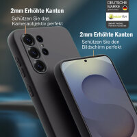 Hülle für Samsung Galaxy S25 Ultra Handyhülle Back Cover Silikon Case Bumper in Schwarz