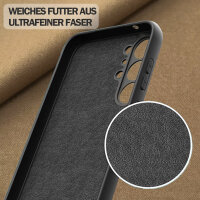 Hülle für Samsung Galaxy S25 Ultra Handyhülle Back Cover Silikon Case Bumper in Schwarz