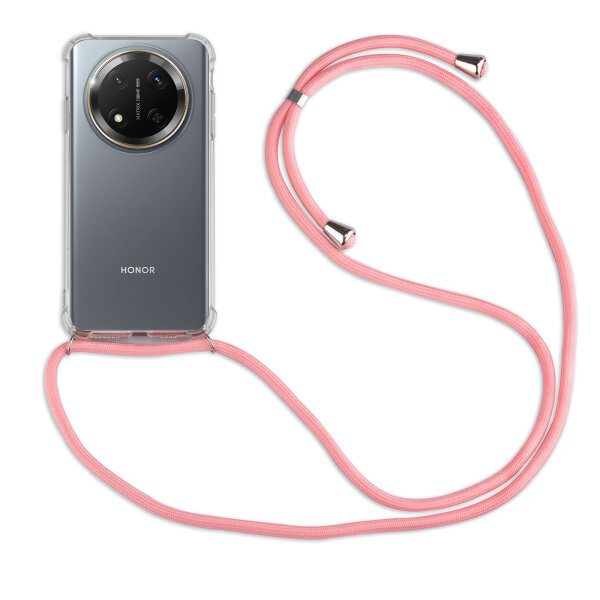 Handykette für Honor Magic 7 Lite Hülle mit Band Case Handyhülle mit Kette in Rosa