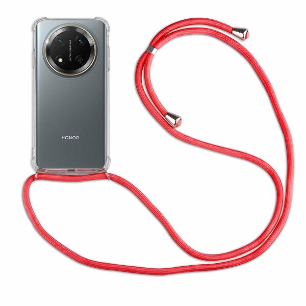 Handykette für Honor Magic 7 Lite Hülle mit Band Case Handyhülle mit Kette in Rot