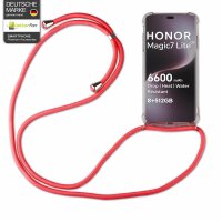 Handykette für Honor Magic 7 Lite Hülle mit Band Case Handyhülle mit Kette in Rot