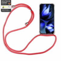 Handykette für Google Pixel 9A Serie Handyhülle mit Band Hülle Kordel Bumper in Rot