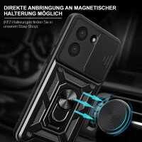 Outdoor Panzer Hülle für Xiaomi Redmi A5 Handyhülle mit Kameraschutz Ringhalter Case in Schwarz