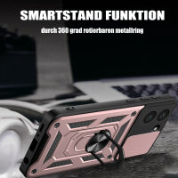 Outdoor Panzer Hülle für Xiaomi Redmi A5 Handyhülle mit Kameraschutz Ringhalter Case in Rosegold
