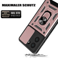 Outdoor Panzer Hülle für Xiaomi Redmi A5 Handyhülle mit Kameraschutz Ringhalter Case in Rosegold