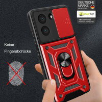 Outdoor Panzer Hülle für Xiaomi Redmi A5 Handyhülle mit Kameraschutz Ringhalter Case in Rot