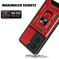 Outdoor Panzer Hülle für Xiaomi Redmi A5 Handyhülle mit Kameraschutz Ringhalter Case in Rot
