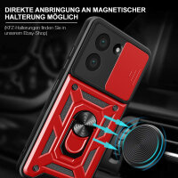 Outdoor Panzer Hülle für Xiaomi Redmi A5 Handyhülle mit Kameraschutz Ringhalter Case in Rot