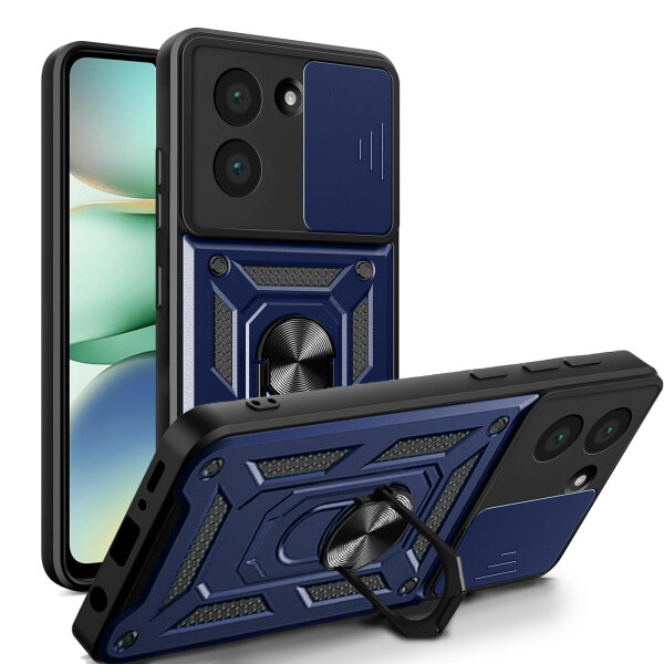 Outdoor Panzer Hülle für Xiaomi Redmi A5 Handyhülle mit Kameraschutz Ringhalter Case in Blau