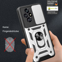 Outdoor Panzer Hülle für Honor 200 Handyhülle mit Slide Kameraschutz Ringhalter in Silber