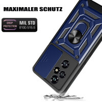 Outdoor Panzer Hülle für Honor 200 Pro Handyhülle mit Slide Kameraschutz Ringhalter in Blau