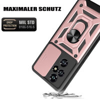 Outdoor Panzer Hülle für Honor 200 Pro Handyhülle mit Slide Kameraschutz Ringhalter in Rosegold