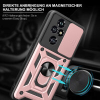 Outdoor Panzer Hülle für Honor 200 Pro Handyhülle mit Slide Kameraschutz Ringhalter in Rosegold