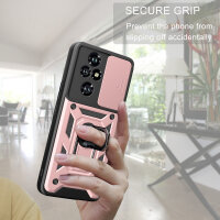 Outdoor Panzer Hülle für Honor 200 Pro Handyhülle mit Slide Kameraschutz Ringhalter in Rosegold