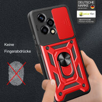 Outdoor Panzer Hülle für Honor 200 Lite Handyhülle mit Slide Kameraschutz Ringhalter in Rot