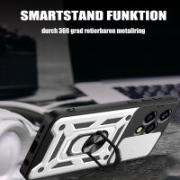 Outdoor Panzer Hülle für Honor 200 Lite Handyhülle mit Slide Kameraschutz Ringhalter in Silber