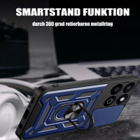 Outdoor Panzer Hülle für Honor 200 Smart Handyhülle mit Slide Kameraschutz Ringhalter in Blau