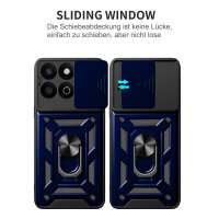 Outdoor Panzer Hülle für Honor 200 Smart Handyhülle mit Slide Kameraschutz Ringhalter in Blau