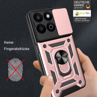 Outdoor Panzer Hülle für Honor 200 Smart Handyhülle mit Slide Kameraschutz Ringhalter in Rosegold