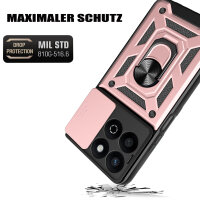 Outdoor Panzer Hülle für Honor 200 Smart Handyhülle mit Slide Kameraschutz Ringhalter in Rosegold