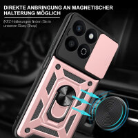 Outdoor Panzer Hülle für Honor 200 Smart Handyhülle mit Slide Kameraschutz Ringhalter in Rosegold