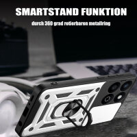 Outdoor Panzer Hülle für Honor 200 Smart Handyhülle mit Slide Kameraschutz Ringhalter in Silber