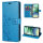 Handy Tasche für Xiaomi Redmi A5 Handyhülle Blumen Hülle Wallet Case Flipcover in Blau