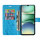 Handy Tasche für Xiaomi Redmi A5 Handyhülle Blumen Hülle Wallet Case Flipcover in Blau