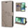 Handy Tasche für Xiaomi Redmi A5 Handyhülle Blumen Hülle Wallet Case Flipcover in Grau