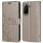 Handy Tasche für Xiaomi Redmi A5 Handyhülle Blumen Hülle Wallet Case Flipcover in Grau