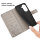 Handy Tasche für Xiaomi Redmi A5 Handyhülle Blumen Hülle Wallet Case Flipcover in Grau