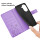 Handy Tasche für Xiaomi Redmi A5 Handyhülle Blumen Hülle Wallet Case Flipcover in Lila