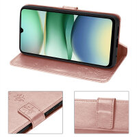Handy Tasche für Xiaomi Redmi A5 Handyhülle Blumen Hülle Wallet Case Flipcover in Rosegold