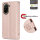 Handy Tasche für Xiaomi Redmi A5 Handyhülle Blumen Hülle Wallet Case Flipcover in Rosegold