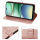 Handy Tasche für Xiaomi Redmi A5 Handyhülle Blumen Hülle Wallet Case Flipcover in Rosegold
