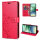 Handy Tasche für Xiaomi Redmi A5 Handyhülle Blumen Hülle Wallet Case Flipcover in Rot