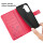 Handy Tasche für Xiaomi Redmi A5 Handyhülle Blumen Hülle Wallet Case Flipcover in Rot