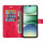 Handy Tasche für Xiaomi Redmi A5 Handyhülle Blumen Hülle Wallet Case Flipcover in Rot