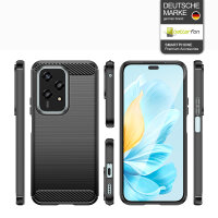 Carbon Hülle für Honor 200 Lite  Handyhülle Backcover TPU Silikon Bumper