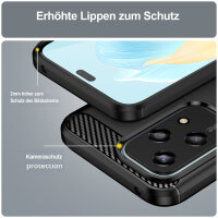 Carbon Hülle für Honor 200 Lite  Handyhülle Backcover TPU Silikon Bumper