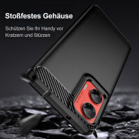 Carbon Hülle für Moto G35 Hülle Handyhülle Outdoor Handy Tasche Bumper Case Back Cover