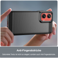 Carbon Hülle für Moto G35 Hülle Handyhülle Outdoor Handy Tasche Bumper Case Back Cover