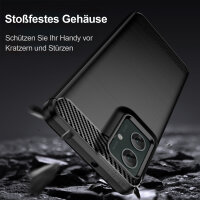 Carbon Hülle für Moto G55 Hülle Handyhülle Outdoor Handy Tasche Bumper Case Back Cover