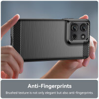 Carbon Hülle für Moto G75 Hülle Handyhülle Outdoor Handy Tasche Bumper Case Back Cover