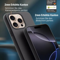 Hülle für Apple iPhone 16 Pro Handyhülle Back Cover Silikon Case Bumper in Schwarz