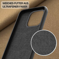 Hülle für Apple iPhone 16 Pro Handyhülle Back Cover Silikon Case Bumper in Schwarz