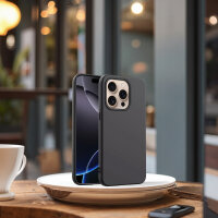 Hülle für Apple iPhone 16 Pro Handyhülle Back Cover Silikon Case Bumper in Schwarz