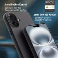 Handyhülle für Apple iPhone 16 Plus – Outdoor Silikon Cover Schwarz